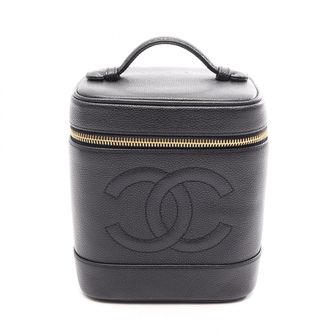 Chanel Coco Mark Handbag, Caviar Leather (Grained Calfskin), Women's, Black: --- Catalog ---Category: SizeSize (HxWxD): 17cm x 15cm x 12cm / 6.69'' x 5.9'' x 4.72''Category: DesignType: HandbagColor: BlackGender: WomenMaterial: Grained Calfskin Category: GeneralBrand: Chanel--