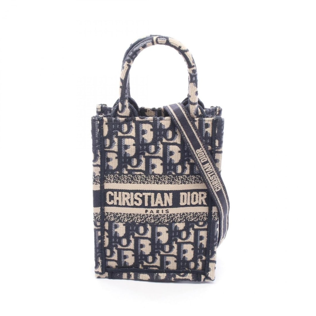 Christian Dior Dior BOOK TOTE Vertical Bag Mini Phone 2-Way Handbag Canvas Women's Navy/Beige: --- Catalog ---Category: SizeSize (HxWxD): 18cm x 13cm x 7cm / 7.08'' x 5.11'' x 2.75''Category: DesignType: Handbag, Tote bagColor: Beige, NavyGender: WomenMaterial: Canvas Category: GeneralBrand: Ch