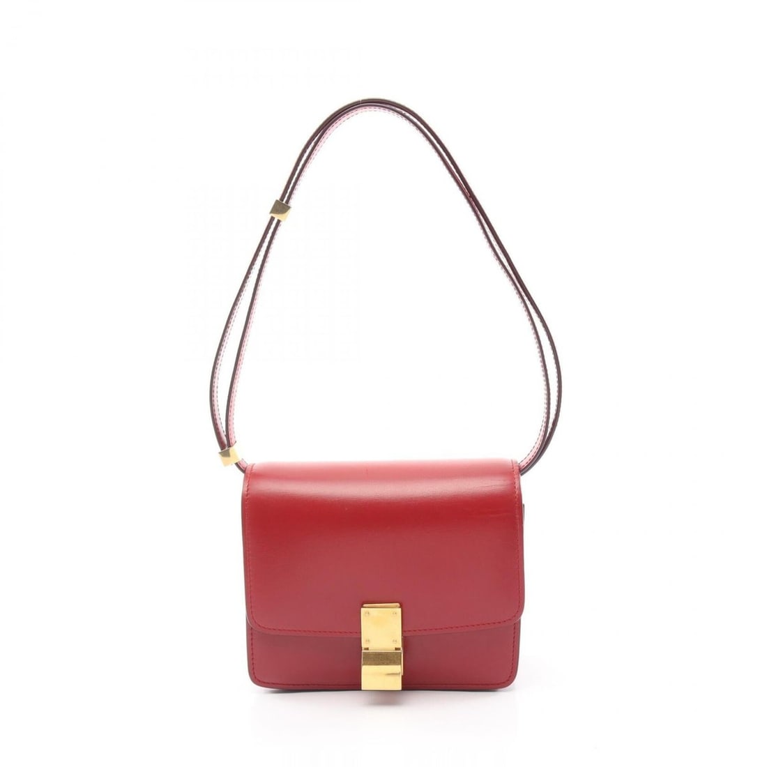 Celine Classic Box Small Shoulder Bag/Handbag, Leather, Women's, Red: --- Catalog ---Category: SizeSize (HxWxD): 14cm x 16.5cm x 4cm / 5.51'' x 6.49'' x 1.57''Category: DesignType: Handbag, Shoulder bagColor: Red colorGender: WomenMaterial: Leather Category: GeneralBran