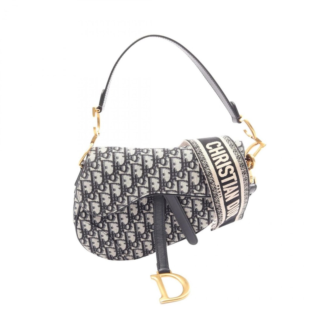 Christian Dior Dior Saddle Bag Oblique Jacquard 2-Way Handbag Canvas Leather Women's Beige/Navy: --- Catalog ---Category: SizeSize (HxWxD): 18cm x 24cm x 3cm / 7.08'' x 9.44'' x 1.18''Category: DesignType: Handbag, Saddle bagColor: Beige, NavyGender: WomenMaterial: Canvas Category: GeneralBrand: 