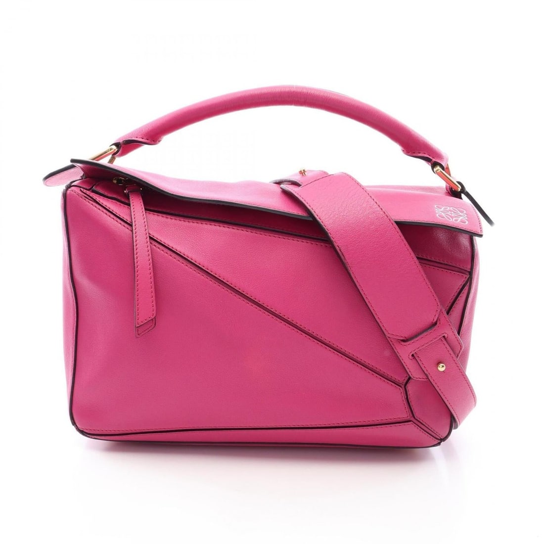 Loewe Puzzle Bag Medium 2-Way Handbag Leather Women's Pink: --- Catalog ---Category: SizeSize (HxWxD): 18cm x 29cm x 12cm / 7.08'' x 11.41'' x 4.72''Category: DesignType: HandbagColor: PinkGender: WomenMaterial: Leather Category: GeneralBrand: Loewe--- Item Li