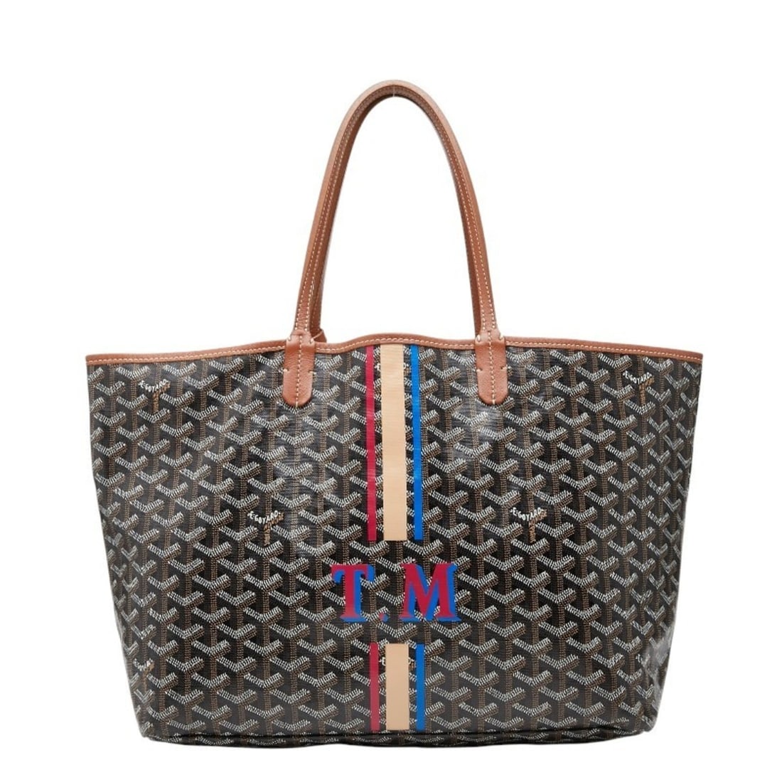 Goyard Saint Louis PM Tote Bag, Brown Leather, Women's GOYARD: --- Catalog ---Category: SizeSize (HxWxD): 26cm x 46cm x 14cm / 10.23'' x 18.11'' x 5.51''Category: DesignType: Pouch, Tote bagColor: BrownGender: WomenMaterial: PVC , Leather Category: GeneralBrand: 