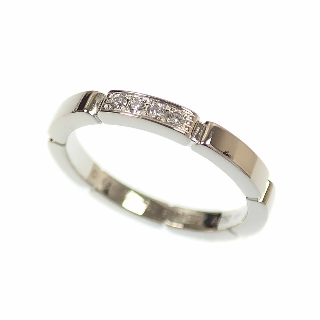 Cartier Maillon Panthère Ring, Women's, Diamond, 18K White Gold, Size 13 (#53), 4.1g, Gold 750, 4: --- Catalog ---Category: SizeWidth: 2.5mm / 0.1''Weight: 4.1g / 0.14oz.JP Size: 13US Size: 6.5Category: DesignType: Band ringStone: DiamondGender: WomenMaterial: White gold (18K)Category: GeneralBrand