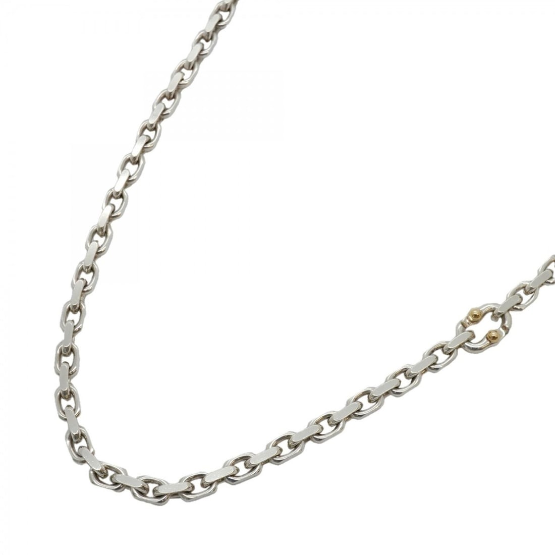 Tiffany & Co. Makers Necklace, 18K Yellow Gold (KYG), Sterling Silver 925, for Men and Women: --- Catalog ---Category: SizeNeck Circumference: 62 cm / 24.4''Category: DesignGender: Men,WomenMaterial: Silver 925, Yellow gold (18K)Necklace Type: NecklaceCategory: GeneralBrand: Tiffany--- Item Li