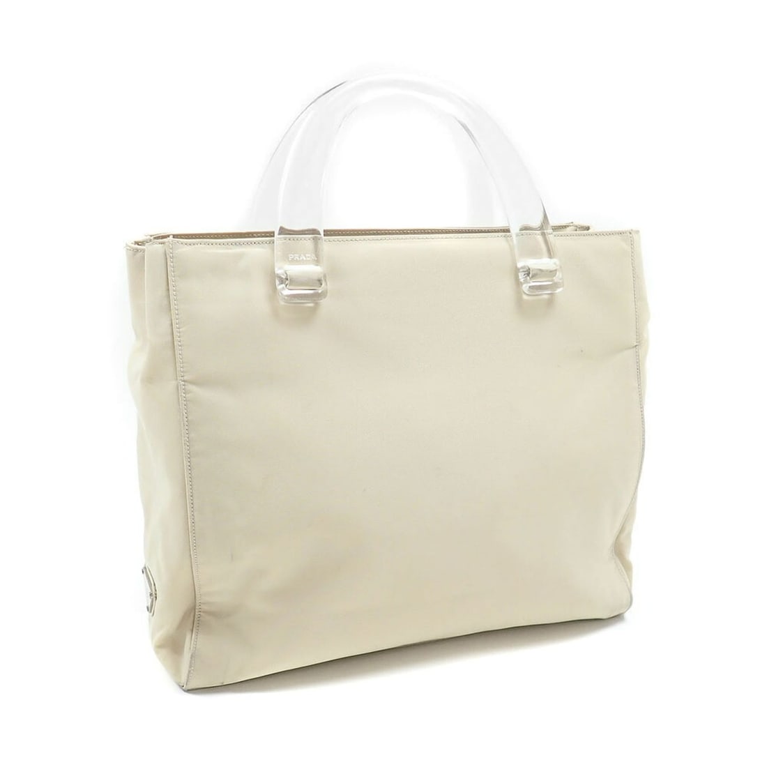 Prada handbag for women, beige nylon.: --- Catalog ---Category: SizeSize (HxWxD): 24cm x 27cm x 7cm / 9.44'' x 10.62'' x 2.75''Category: DesignType: HandbagColor: BeigeGender: WomenMaterial: Nylon Category: GeneralBrand: Prada--- Item List