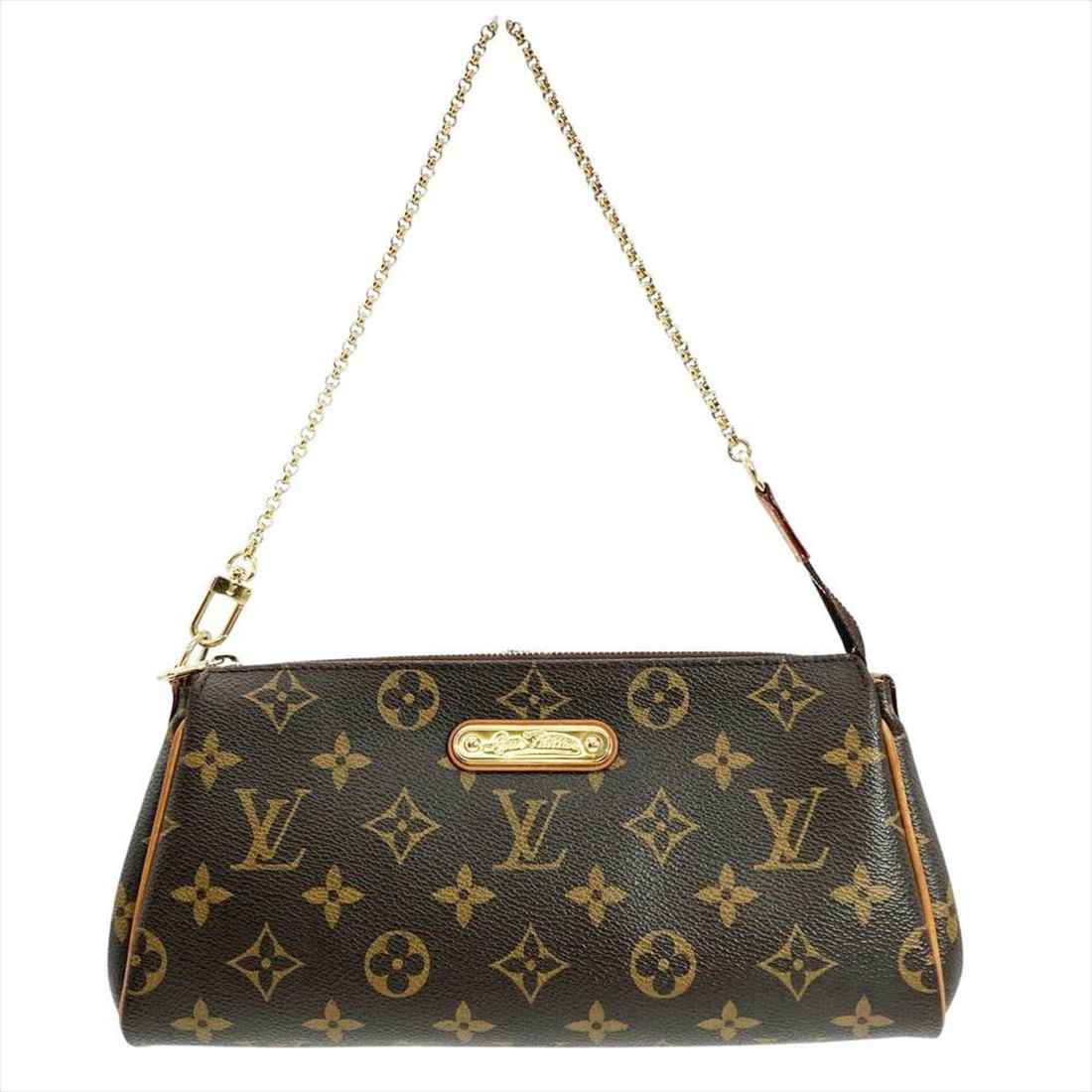 Louis Vuitton Eva Shoulder Bag, Monogram Canvas, M95567, Brown, Gold Hardware, SN0131, Women's: --- Catalog ---Category: SizeHandle Drop: 21.00cm / 8.27''Size (HxWxD): 12cm x 26cm x 4cm / 4.72'' x 10.23'' x 1.57''Strap Length: 123cm / 48.42''Category: DesignType: Shoulder bagColor: Brown, Monogr