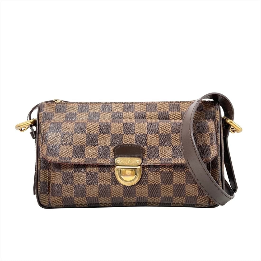 Louis Vuitton Ravello GM Shoulder Bag, Damier Ebene, N60006, Brown, Gold Hardware, Indistinct: --- Catalog ---Category: SizeSize (HxWxD): 16cm x 26cm x 8cm / 6.29'' x 10.23'' x 3.14''Strap Length: 125cm / 49.21''Category: DesignType: Shoulder bagColor: Brown, Damier Canvas, EbeneGender: WomenCl