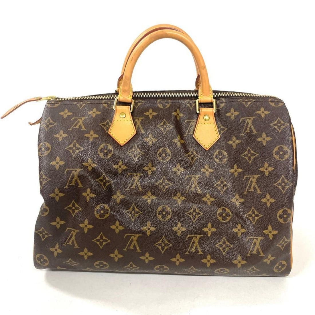 Louis Vuitton Speedy 35 Handbag, Monogram Canvas, M41524, Brown, Gold Hardware, Older Model (1 of 10)