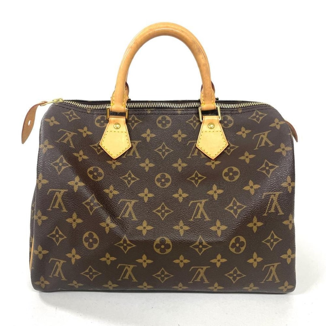 Louis Vuitton Speedy 30 Handbag, Monogram Canvas, M41108, Brown, Gold Hardware: --- Catalog ---Category: SizeSize (HxWxD): 20cm x 30cm x 18cm / 7.87'' x 11.81'' x 7.08''Handle Length: 25cm / 9.84''Category: DesignType: HandbagColor: Brown, MonogramGender: WomenClosure: ZipperMate