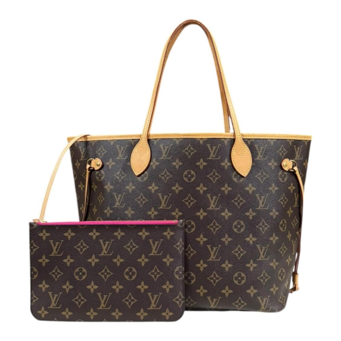 Louis Vuitton Neverfull MM Monogram Tote Bag, Canvas M41178 Brown, Women's LOUIS VUITTON: --- Catalog ---Category: SizeWeight: 690g / 1.52lb.Size (HxWxD): 29cm x 47cm x 16cm / 11.41'' x 18.5'' x 6.29''Strap Length: 51cm / 20.07''Category: DesignType: Pouch, Tote bagColor: Brown, Monogram, 