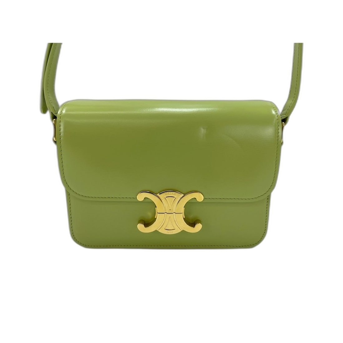 Celine Teen Shoulder Bag, Leather, Green: --- Catalog ---Category: SizeSize (HxWxD): 13cm x 18cm x 5cm / 5.11'' x 7.08'' x 1.96''Category: DesignType: Shoulder bagColor: GreenGender: WomenMaterial: Leather Category: GeneralBrand: Celine--- It