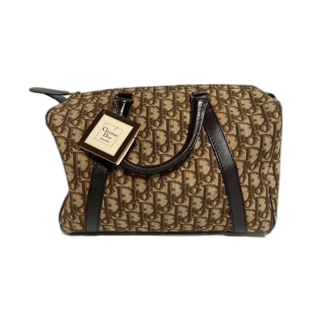 Christian Dior Boston bag, Trotter pattern, handbag, brown.: --- Catalog ---Category: SizeSize (HxWxD): 19cm x 30cm x 17cm / 7.48'' x 11.81'' x 6.69''Category: DesignType: Boston bag, HandbagColor: BrownGender: WomenMaterial: PVC Category: GeneralBrand: Christi