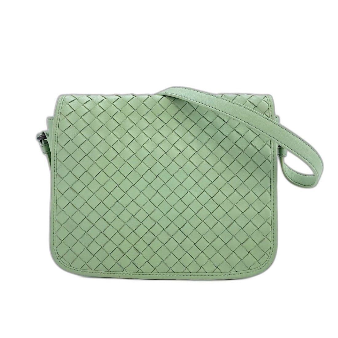 Bottega Veneta Intrecciato Shoulder Bag, Leather, Green: --- Catalog ---Category: SizeSize (HxWxD): 17cm x 20cm x 5cm / 6.69'' x 7.87'' x 1.96''Category: DesignType: Shoulder bagColor: GreenGender: WomenMaterial: Leather Category: GeneralBrand: Bottega Vene