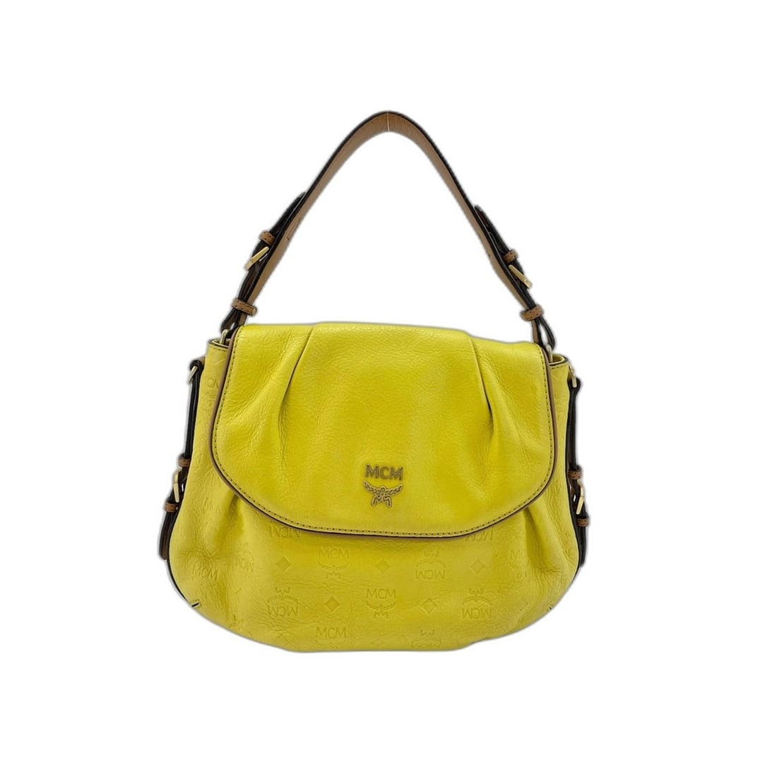 MCM Shoulder Bag, Leather, Yellow: --- Catalog ---Category: SizeSize (HxWxD): 23cm x 32cm x 7cm / 9.05'' x 12.59'' x 2.75''Strap Length: 42cm / 16.53''Category: DesignType: Shoulder bagColor: YellowGender: WomenMaterial: Leather Catego