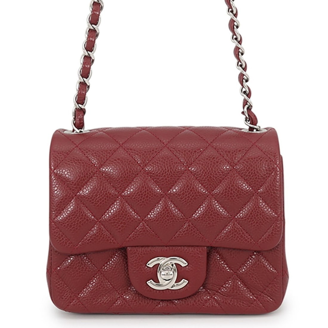Chanel Chain Shoulder Bag Mini Matelassé Coco Mark Caviar Skin A35200 CHANEL Handbag Women's: --- Catalog ---Category: SizeSize (HxWxD): 13cm x 17cm x 7.5cm / 5.11'' x 6.69'' x 2.95''Category: DesignType: Handbag, Shoulder bagColor: Red colorGender: WomenMaterial: Grained Calfskin Category: Ge