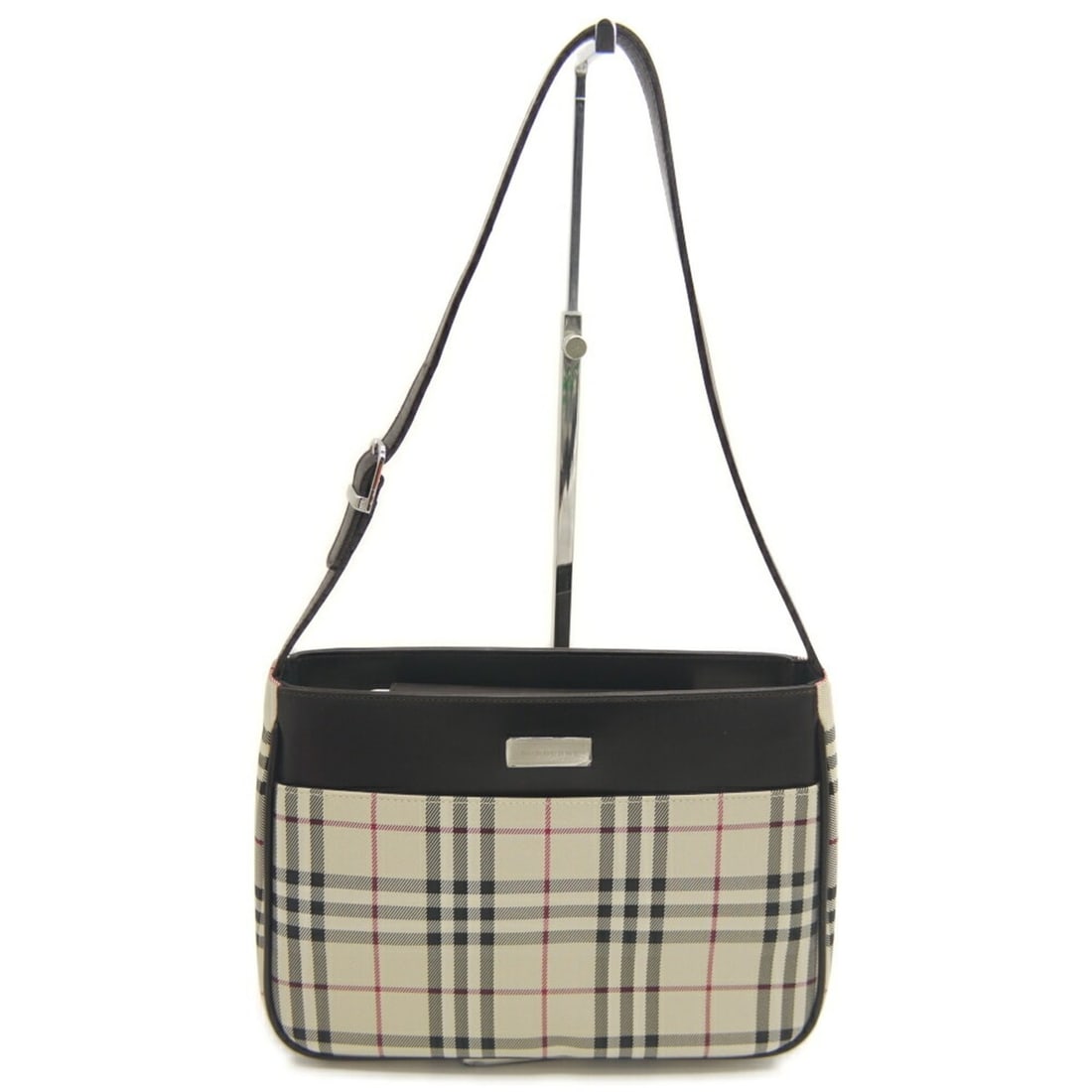 BURBERRY Nova Check Pattern Shoulder Bag: --- Catalog ---Category: SizeSize (HxWxD): 20cm x 28cm x 8.5cm / 7.87'' x 11.02'' x 3.34''Category: DesignType: Shoulder bagColor: BeigeGender: WomenMaterial: Canvas , Leather Category: GeneralBrand: 