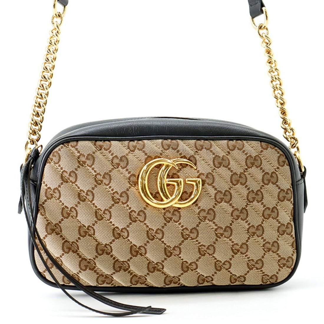 Gucci GG Marmont Shoulder Bag, Canvas Leather, 447632, GUCCI Black, Handbag, Women's (1 of 18)