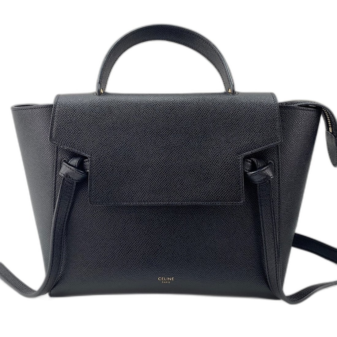 Celine CELINE Belt Bag Micro 2-Way Shoulder Leather Black: --- Catalog ---Category: SizeSize (HxWxD): 20cm x 24cm x 13cm / 7.87'' x 9.44'' x 5.11''Category: DesignType: Shoulder bagColor: BlackGender: WomenCategory: GeneralBrand: Celine--- Item List ---Sectio