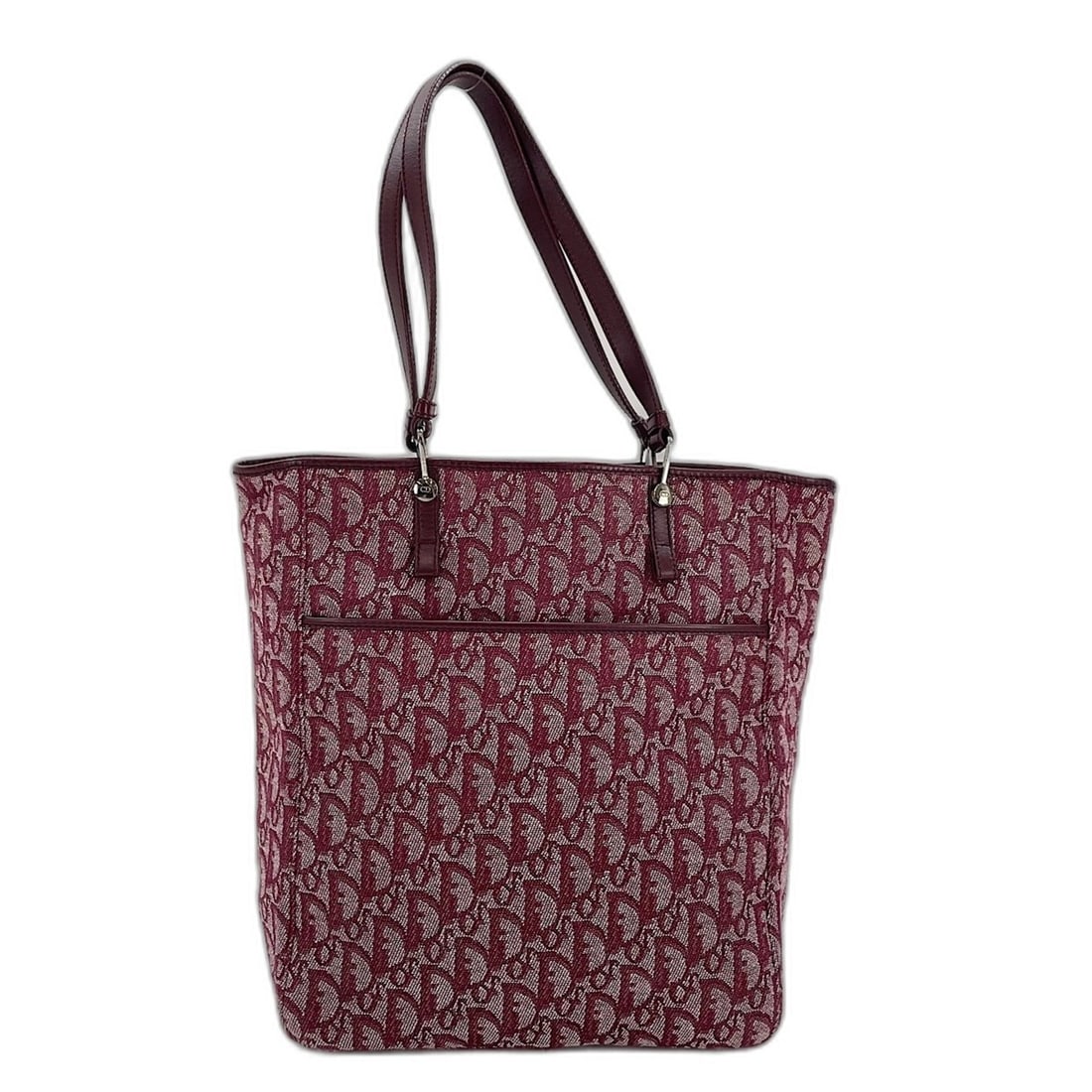Christian Dior Trotter Tote Bag, Canvas, Wine Red: --- Catalog ---Category: SizeHandle Drop: 22.00cm / 8.66''Size (HxWxD): 30cm x 26cm x 12cm / 11.81'' x 10.23'' x 4.72''Category: DesignType: Tote bagColor: WineGender: WomenMaterial: Canvas Category: 