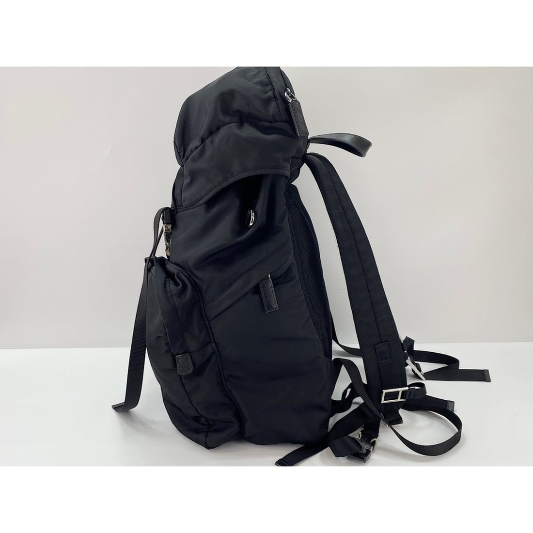 Prada backpack, nylon, black. - 4