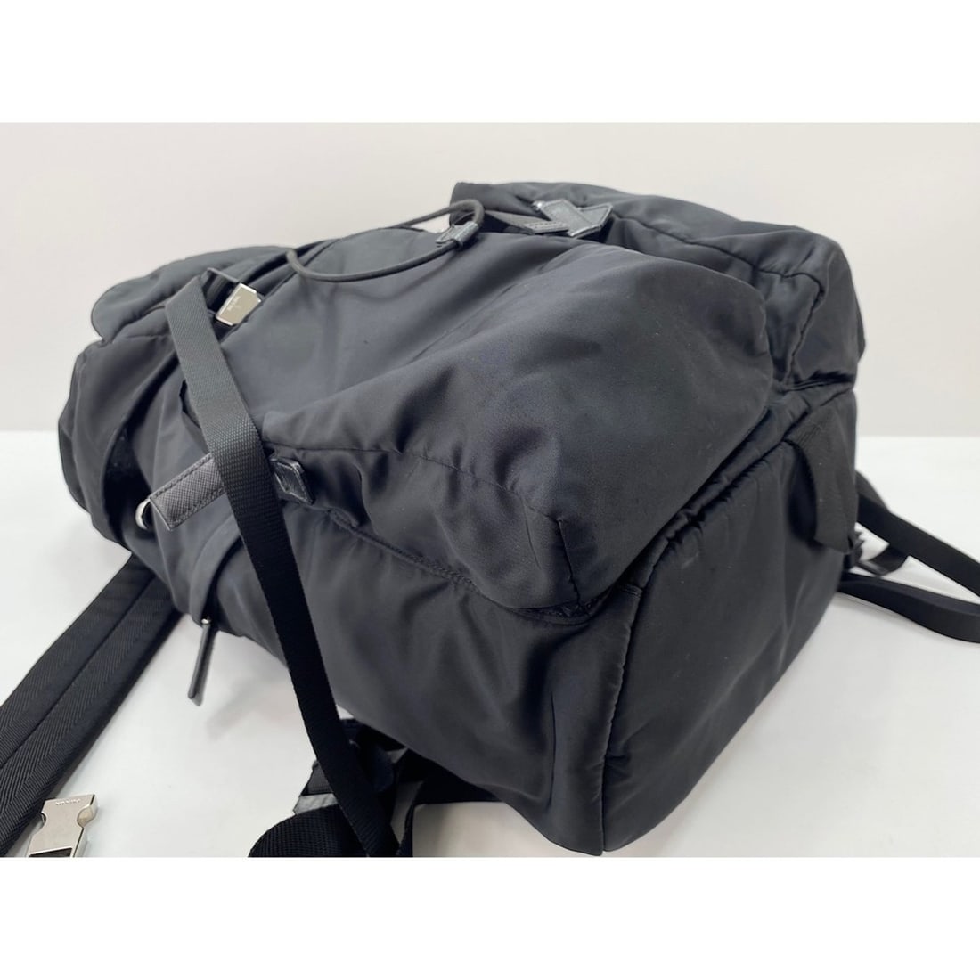 Prada backpack, nylon, black. - 7
