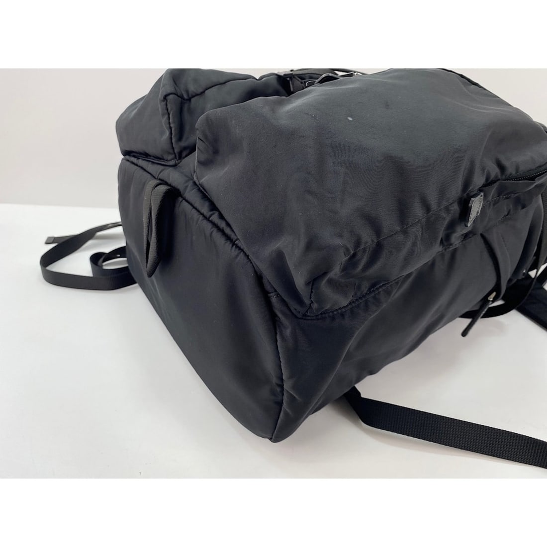 Prada backpack, nylon, black. - 8