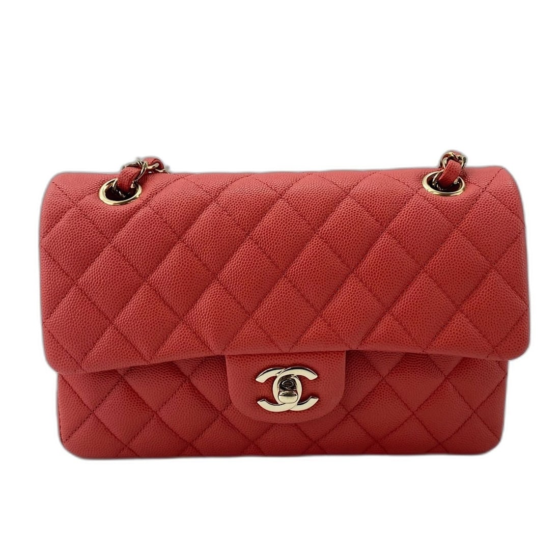 Chanel Matelassé 23 Double Flap Shoulder Bag, Orange: --- Catalog ---Category: SizeSize (HxWxD): 14cm x 23cm x 7cm / 5.51'' x 9.05'' x 2.75''Category: DesignType: Shoulder bagColor: OrangeGender: WomenCategory: GeneralBrand: Chanel--- Item List ---Sectio