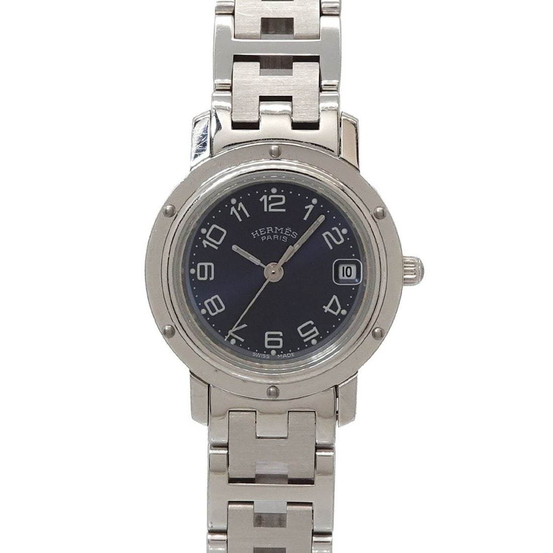 Hermes Clipper CL4 210 Women's Watch, Date Display, Navy, Quartz Watch: --- Catalog ---Category: SizeWrist Size: 16cm / 6.29''Case Diameter: 24mm / 0.94''Category: DesignType: WristwatchGender: WomenColor (Dial): NavyMaterial (Band): Stainless steelMaterial (Case): Stainl