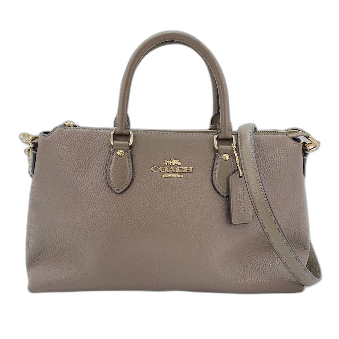 Coach Georgia Satchel 2-Way Handbag, Leather, Brown: --- Catalog ---Category: SizeSize (HxWxD): 21cm x 34cm x 12cm / 8.26'' x 13.38'' x 4.72''Category: DesignType: HandbagColor: BrownGender: WomenMaterial: Leather Category: GeneralBrand: Coach--- Item