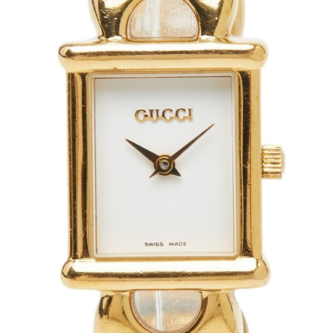 Gucci 1800L Quartz Watch with 3 interchangeable straps, white dial, stainless steel, women's watch. (1 of 8)