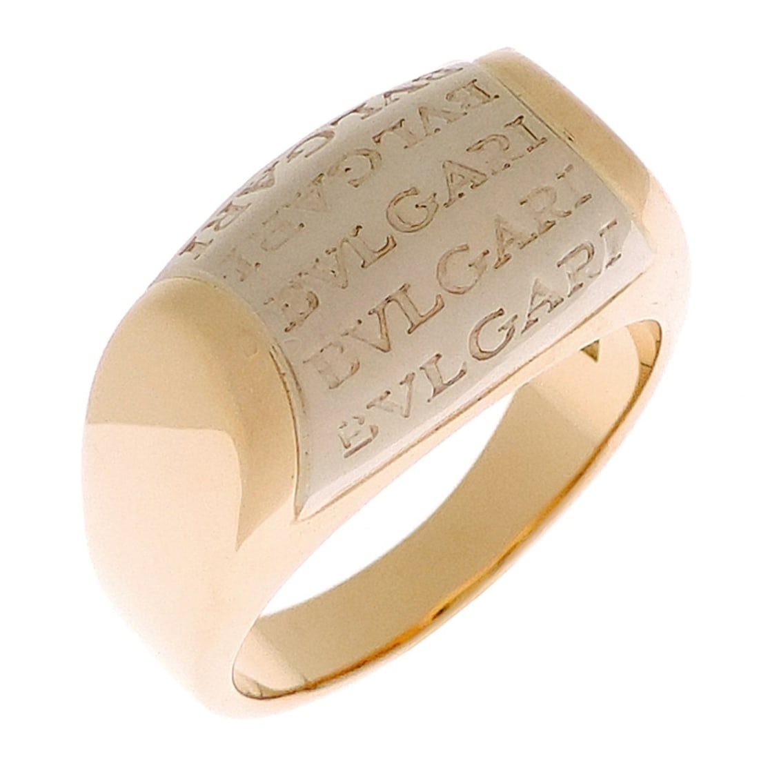 Bvlgari Logomania Tronchetto Women's & Men's Rings in 750 White Gold: --- Catalog ---Category: SizeJP Size: 12US Size: 6.5Category: DesignType: Band ringGender: Men,WomenMaterial: White gold (18K), Yellow gold (18K)Category: GeneralBrand: Bvlgari--- Item List ---Section