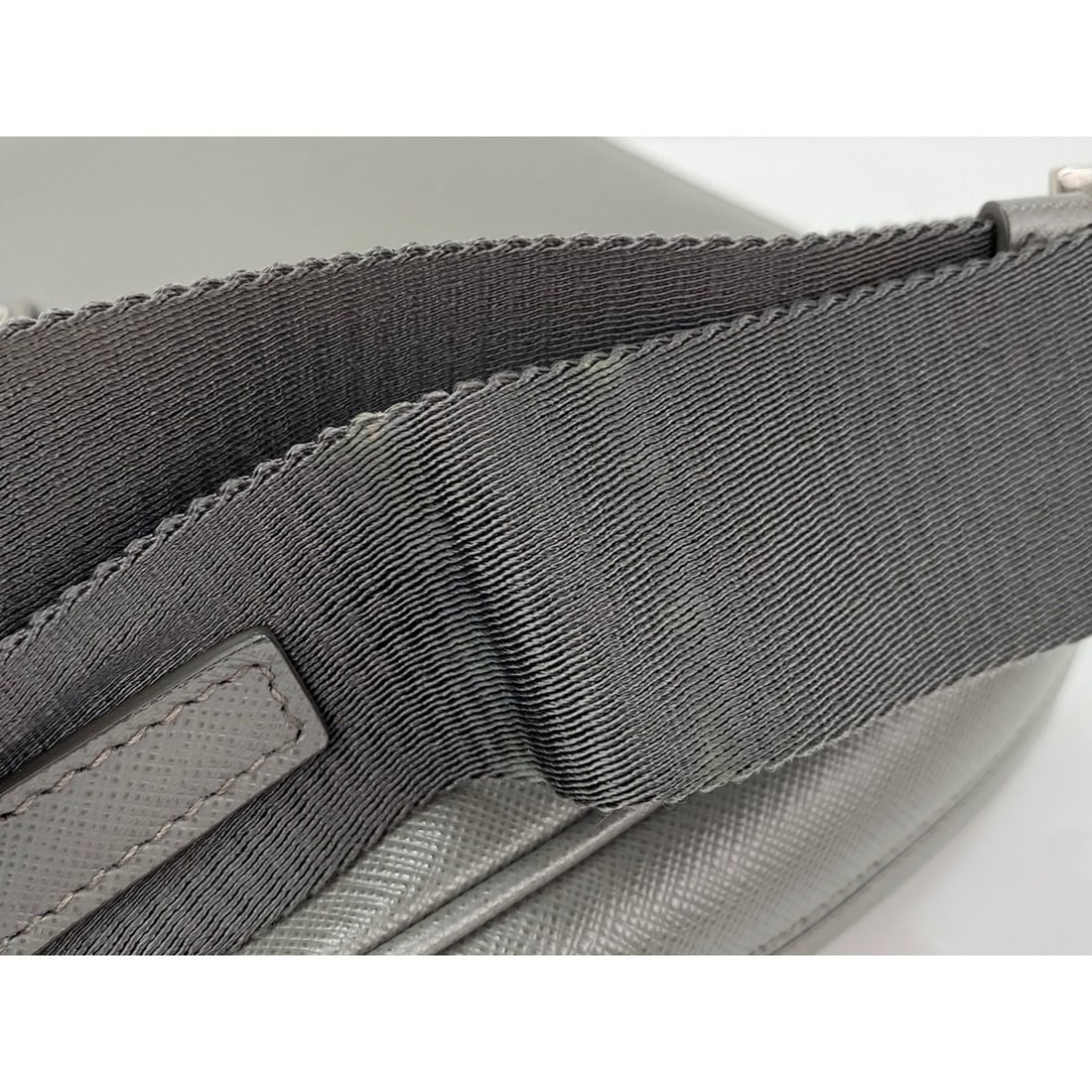 Prada shoulder bag, leather, gray - 11