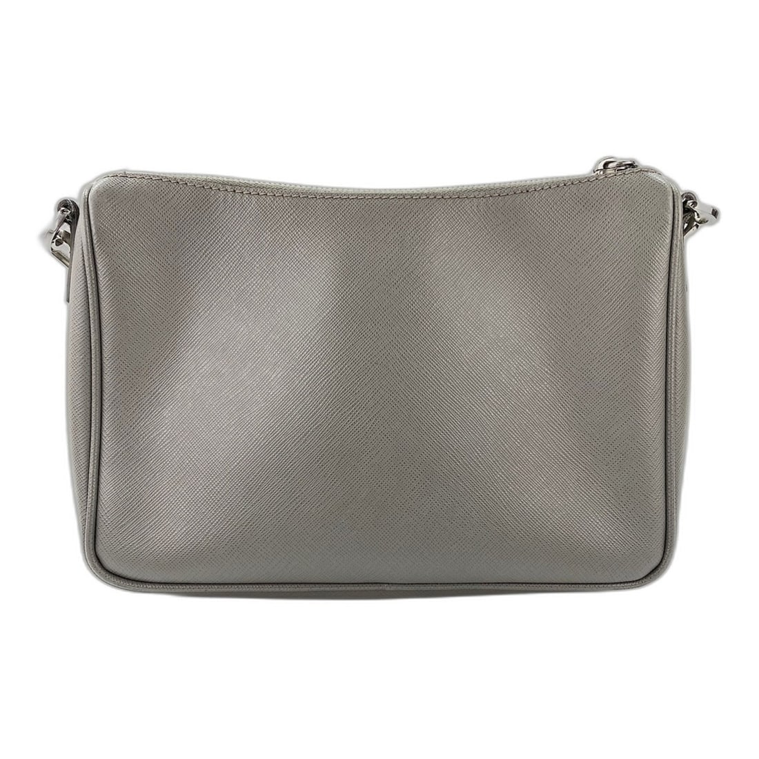 Prada shoulder bag, leather, gray - 3