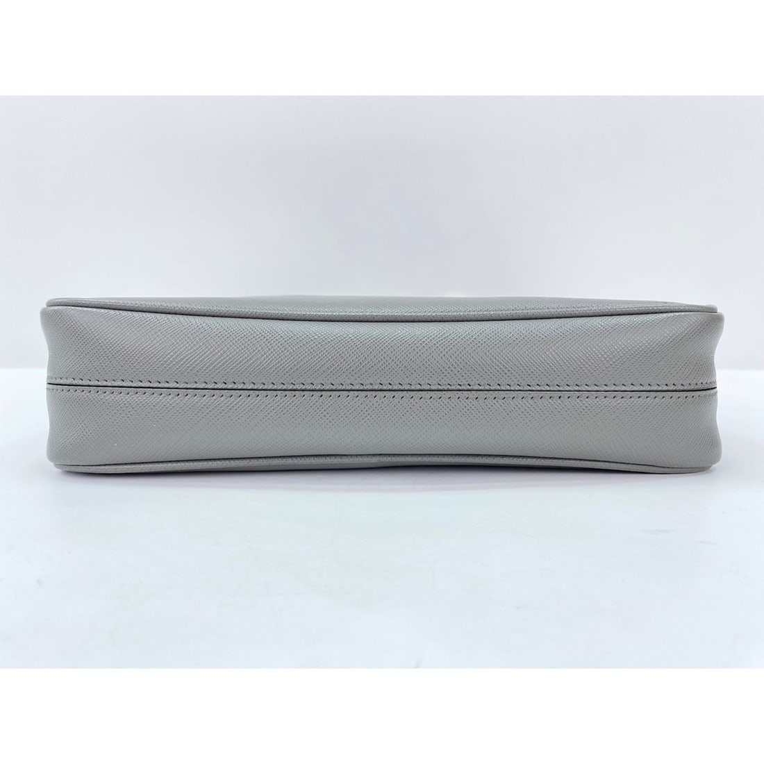 Prada shoulder bag, leather, gray - 6