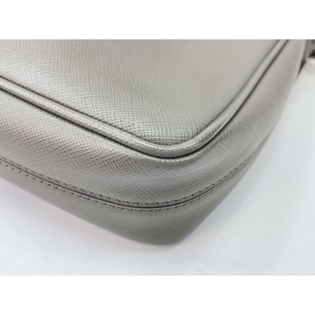 Prada shoulder bag, leather, gray - 7
