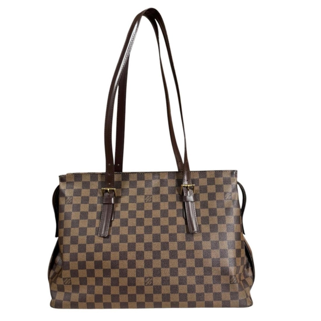 Louis Vuitton Chelsea Damier Tote Bag, Canvas N51119, Brown, Women's, LOUIS VUITTON: --- Catalog ---Category: SizeSize (HxWxD): 27cm x 41cm x 14cm / 10.62'' x 16.14'' x 5.51''Category: DesignType: Tote bagColor: Brown, Damier Canvas, Ebene, Galle, OrGender: WomenMaterial: Damier Canva