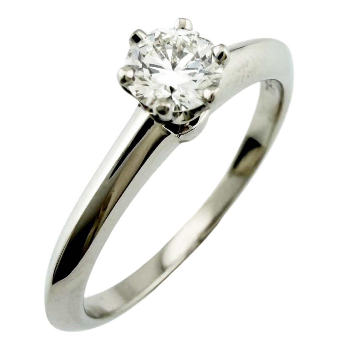 Tiffany & Co. Solitaire Ring, Platinum 950, 0.28ct Diamond, Women's Ring.: --- Catalog ---Category: PackNumber in Pack: 1Category: SizeJP Size: 10.5US Size: 5.5Category: DesignType: Anniversary ringColor: SilverGender: WomenMaterial: Platinum 950Category: GeneralBrand: Tiffa
