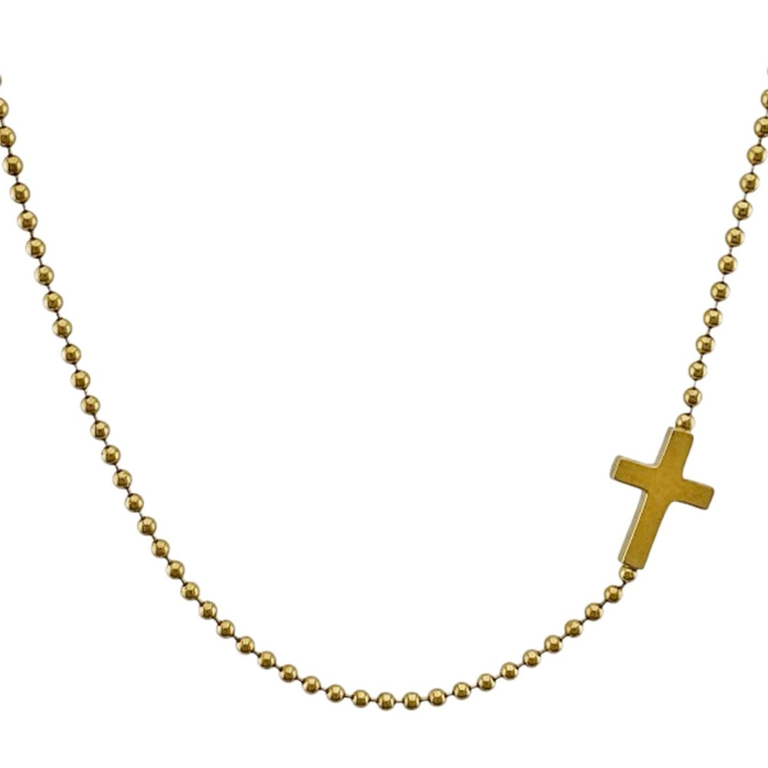Gucci necklace, 18K yellow gold, women's, GUCCI cross: --- Catalog ---Category: SizePendant Size: 13mm x 9mm / 0.51'' x 0.35''Neck Circumference: 37.5 cm / 14.76''Category: DesignColor: GoldGender: Men,WomenMaterial: Yellow gold (18K)Necklace Type: Neckla