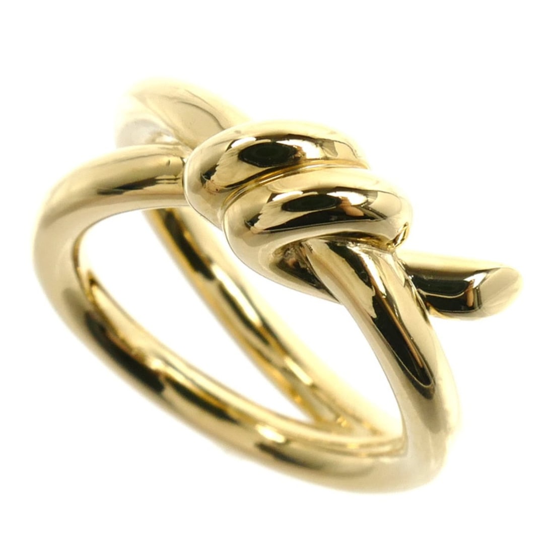 TIFFANY&Co. Tiffany 18K Yellow Gold Knot Double Row Ring (10.9g) Women's (1 of 8)