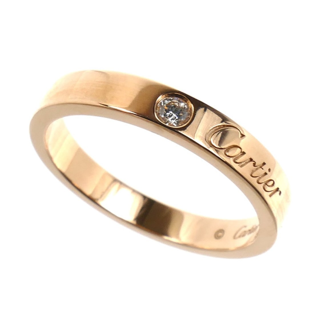 CARTIER Cartier 18KPG Pink Gold C de Wedding Ring with 1 Diamond B4086453 53 3.8g Women's: --- Catalog ---Category: SizeUS Size: 6.5Brand Size: 53Category: DesignType: Band ringStone: DiamondGender: WomenMaterial: Pink gold (18K)Category: GeneralMPN: B4086453Brand: CartierCountry of Origin:
