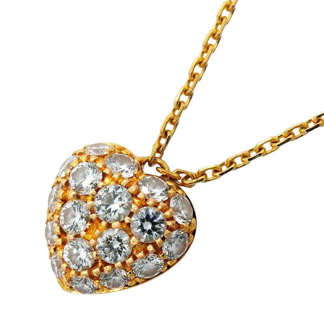Cartier Heart Pave Necklace, 18K Yellow Gold, Diamonds, Women's: --- Catalog ---Category: SizePendant Size: 9.1mm x 8.7mm / 0.35'' x 0.34''Neck Circumference: 38 cm - 41 cm / 14.96'' - 16.14''Category: DesignStone: DiamondGender: WomenMaterial: Yellow gold (18K)Nec