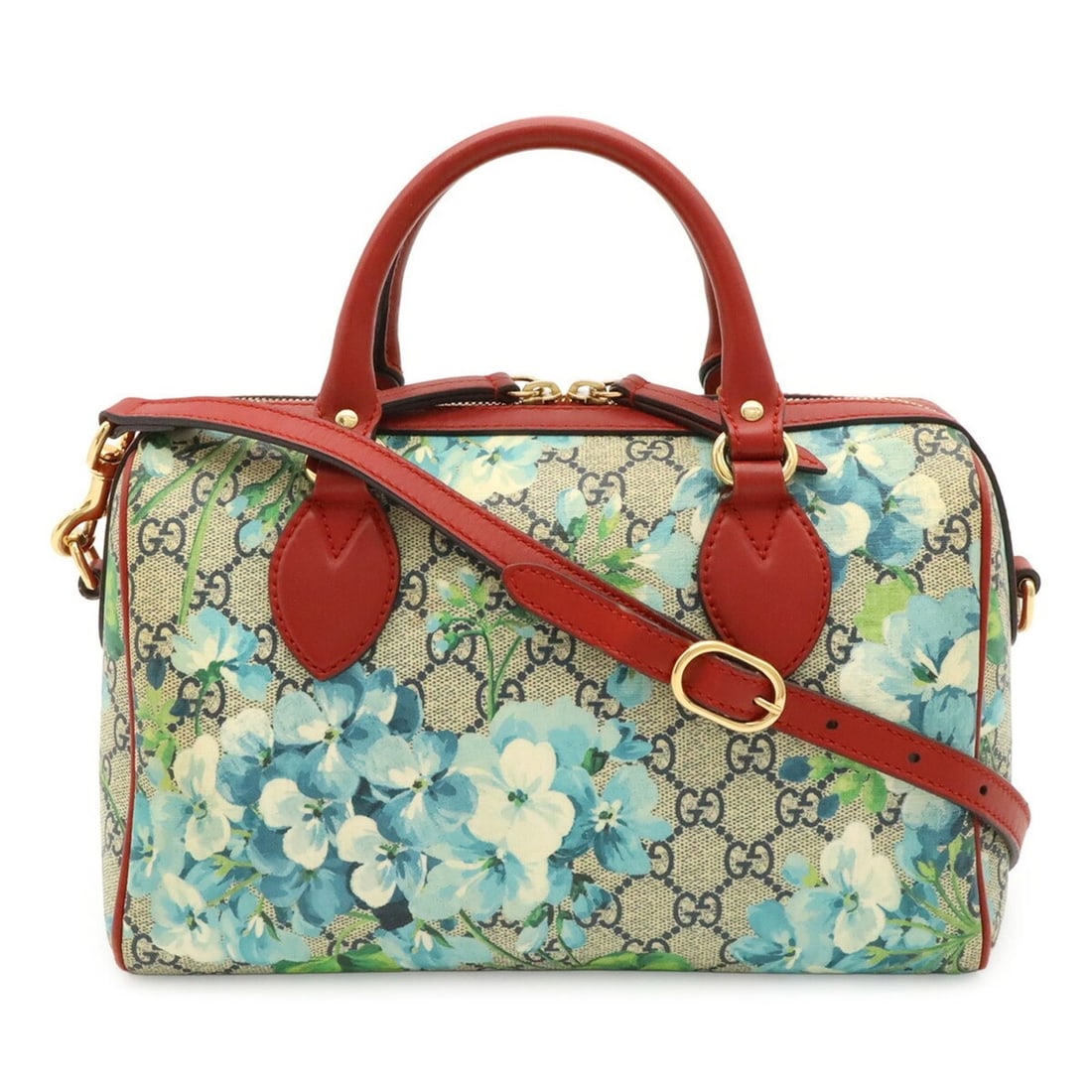 GUCCI GG Blooms Supreme Handbag/Shoulder Bag, Flower Pattern, Beige/Red, 409529: --- Catalog ---Category: SizeSize (HxWxD): 16.5cm x 26cm x 14cm / 6.49'' x 10.23'' x 5.51''Category: DesignType: Boston bag, Handbag, Shoulder bagColor: Beige, Blue, Multi-color, Red colorGender: Wome