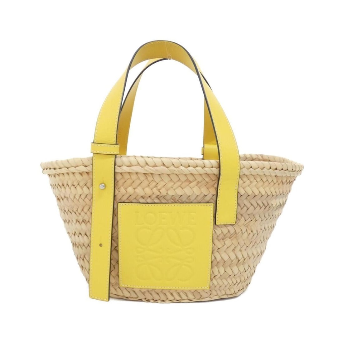 Loewe 327 02 S93 Handbag: --- Catalog ---Category: SizeSize (HxWxD): 17cm x 33cm x 13cm / 6.69'' x 12.99'' x 5.11''Category: DesignType: HandbagColor: Beige, YellowGender: Women,MenMaterial: Raffia , Leather Leather/Fur Type: 