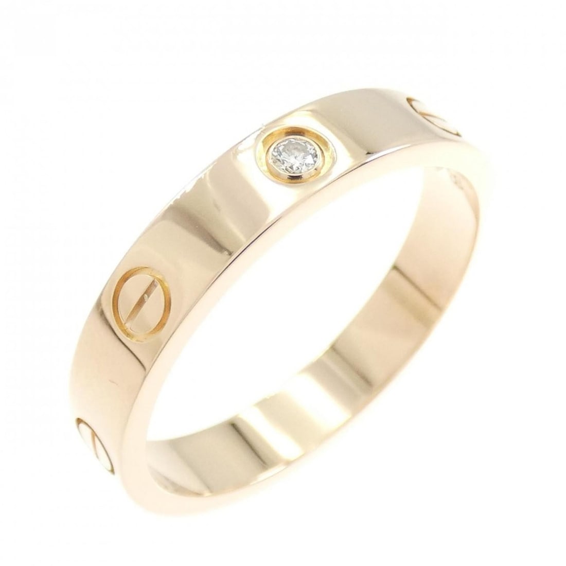 Cartier Mini Love 1P Ring: --- Catalog ---Category: SizeUS Size: 9.5Brand Size: 59Category: DesignType: Band ringStone: DiamondGender: WomenMaterial: Pink gold (18K)Category: GeneralBrand: Cartier--- Item List ---Section: