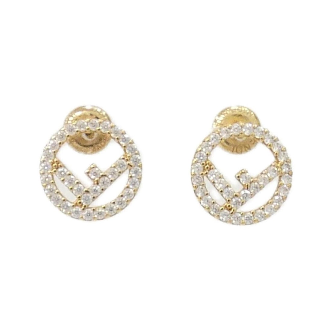 Fendi 8AG738 6DM Earrings: --- Catalog ---Category: SizeSize (HxWxD): 10.00mm x 10.00mm / 0.39'' x 0.39''Category: DesignType: Stud earringsColor: Clear, GoldGender: WomenCategory: GeneralMPN: 8AG738 6DMBrand: Fendi--- Item