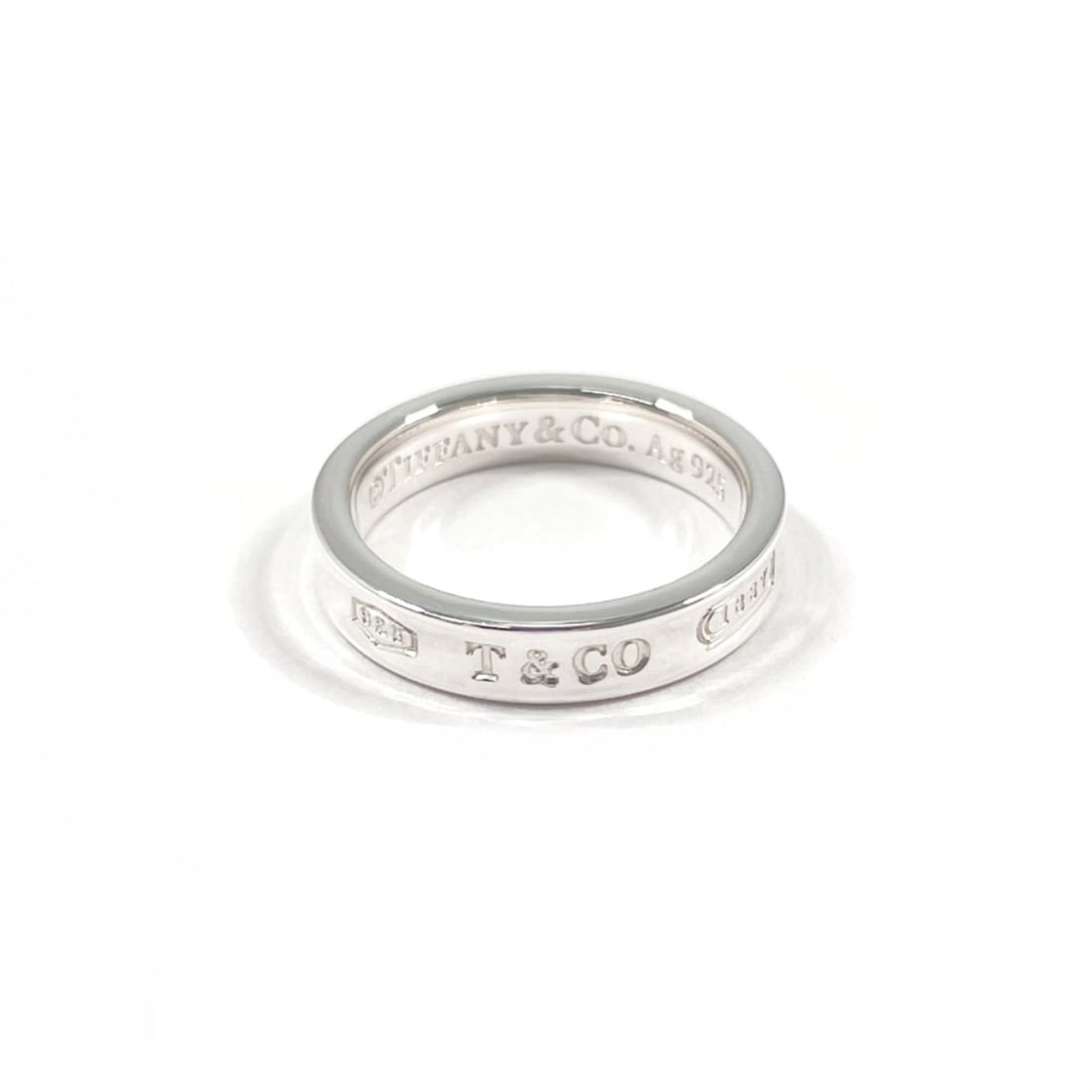 TIFFANY&Co. Tiffany 1837 Narrow Ring, Sterling Silver 925, Size 10, Silver, Women's (1 of 10)