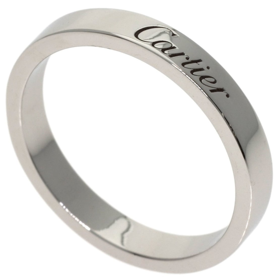 Cartier C de #54 Ring, Platinum PT950, Women's, CARTIER: --- Catalog ---Category: SizeWidth: 3.1mm / 0.12''Weight: 5.1g / 0.17oz.JP Size: 14US Size: 7Category: DesignType: Band ringGender: WomenMaterial: Platinum 950Category: GeneralBrand: Cartier--- Item L
