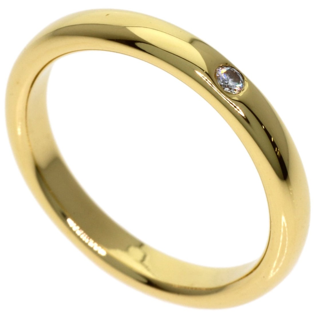 Tiffany & Co. Wedding 1P Diamond Ring, 18K Yellow Gold, Women's.: --- Catalog ---Category: SizeWidth: 2.7mm / 0.11''Weight: 3.2g / 0.11oz.JP Size: 7US Size: 4Category: DesignType: Band ringStone: DiamondGender: WomenMaterial: Yellow gold (18K)Category: GeneralBrand: