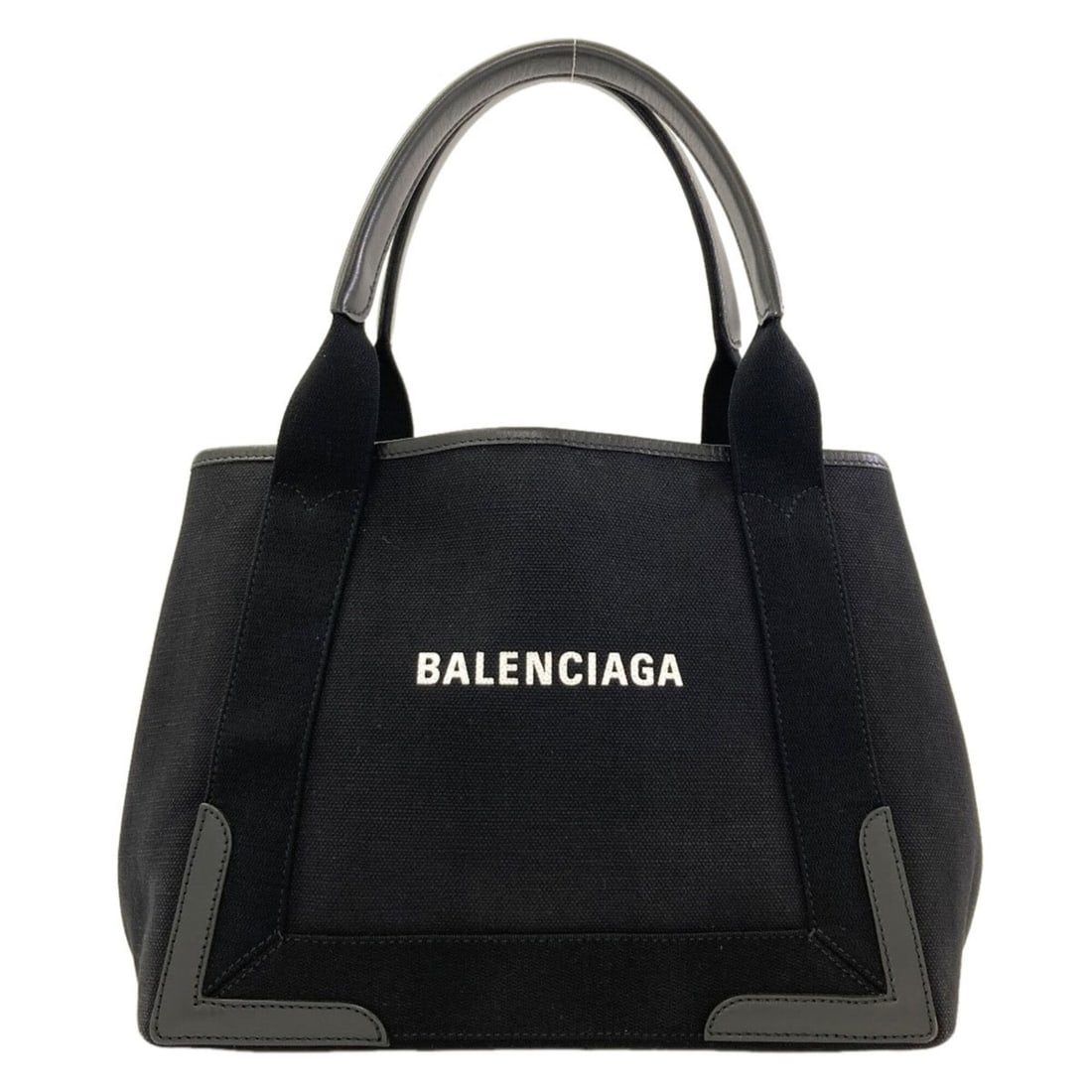 Balenciaga 339933 Navy Cabas Handbag Canvas/Leather Women's BALENCIAGA: --- Catalog ---Category: SizeSize (HxWxD): 23cm x 29cm x 18cm / 9.05'' x 11.41'' x 7.08''Category: DesignType: Handbag, PouchColor: BlackGender: WomenMaterial: Canvas , Leather Category: GeneralBrand: