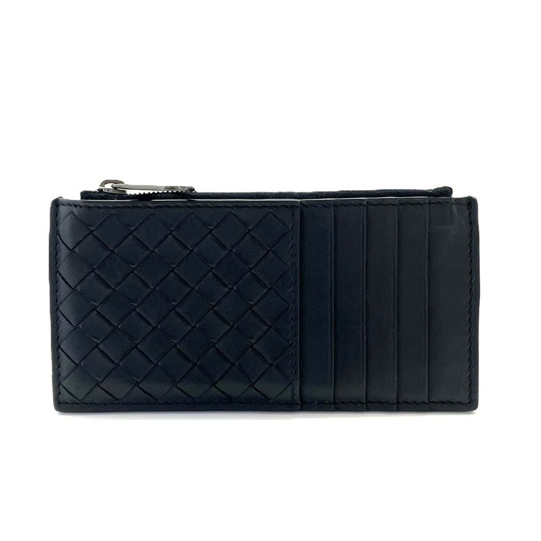 Bottega Veneta Intrecciato Fragment Card Case Black 566430 V47W1 1275 (1 of 10)
